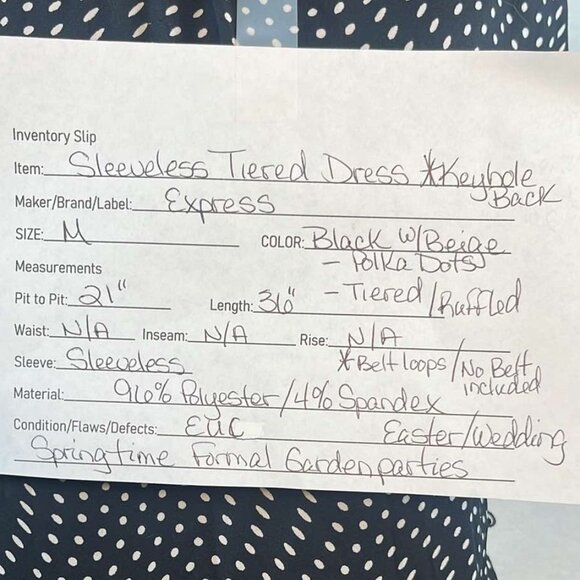 Express Tiered Polka Dot Sleeveless Dress SZ M Pretty Woman Dinner Party Wedding - Picture 2 of 10